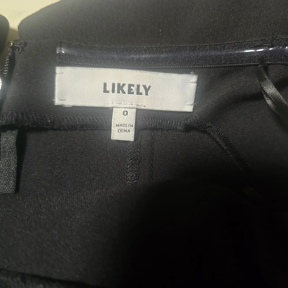Likely Black Strapless Button-Detail Dress